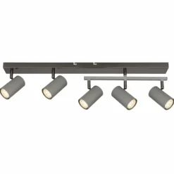 Luminaires Globo Lighting Robby Plafonnier, Spot de plafond, Applique murale, Spot mural Chrome, Noir, 5 lumières* Spots Et Projecteurs