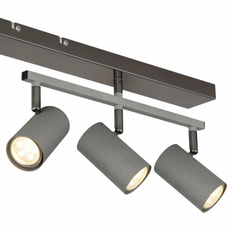 Luminaires Globo Lighting Robby Plafonnier, Spot de plafond, Applique murale, Spot mural Chrome, Noir, 5 lumières* Spots Et Projecteurs