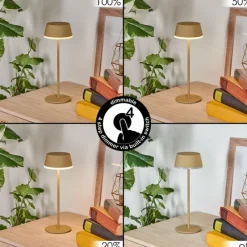 hofstein Romdrup Lampe de table d'extérieur, Lampe à poser LED Sable, 1 lumière