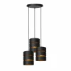 Lampes Dorées-Luminaires Lucide ROSAS Suspension Noir, 3 lumières