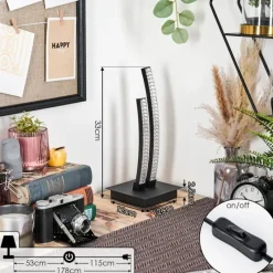 hofstein Rowan Lampe à poser LED Noir, 1 lumière* Lampes À Poser