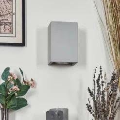 hofstein Rurup Luminaire Up & Down, Applique murale Gris, Argenté, 2 lumières