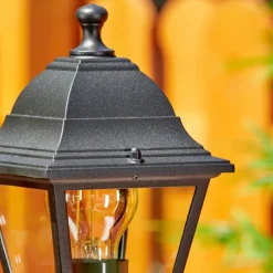 Luminaires Rustiques-hofstein Réverbère Murto Noir, 3 lumières