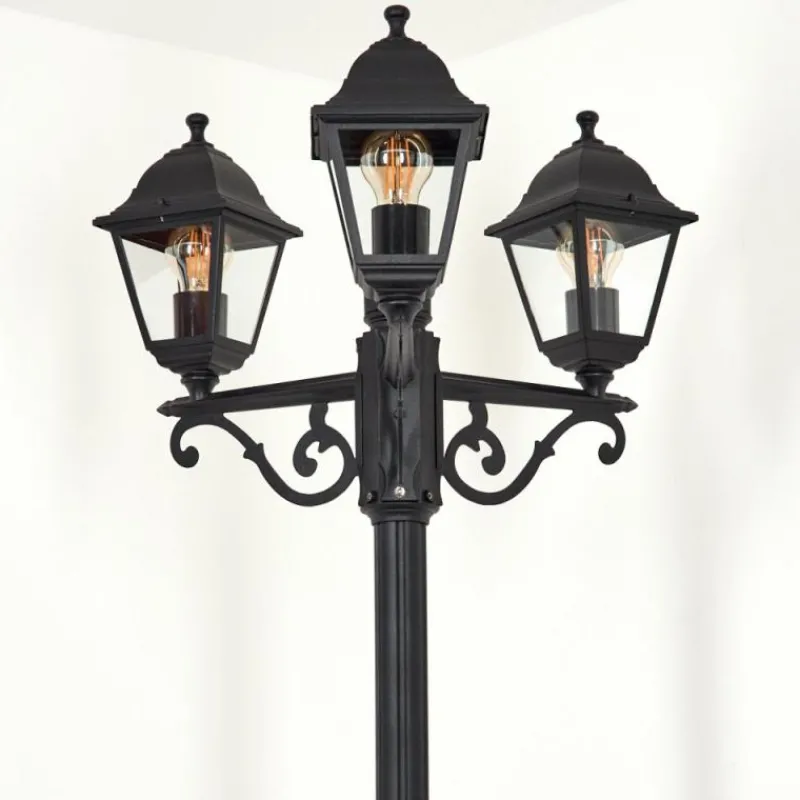 Luminaires Rustiques-hofstein Réverbère Murto Noir, 3 lumières