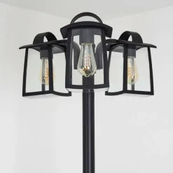 hofstein Réverbère Trosa Noir, 3 lumières