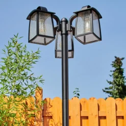 hofstein Réverbère Trosa Noir, 3 lumières