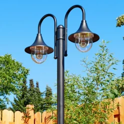 Luminaires Rustiques-hofstein Réverbère Wissembourg Noir, 2 lumières