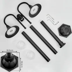 Luminaires Rustiques-hofstein Réverbère Wissembourg Noir, 2 lumières