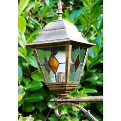 Luminaires Rustiques-hofstein Réverbère Antibes Brun doré, 2 lumières