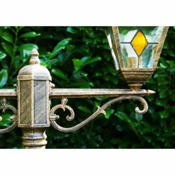 Luminaires Rustiques-hofstein Réverbère Antibes Brun doré, 2 lumières