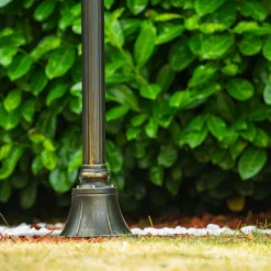 Luminaires Rustiques-hofstein Réverbère Antibes Brun doré, 3 lumières