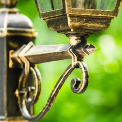 Luminaires Rustiques-hofstein Réverbère Antibes Brun doré, 2 lumières