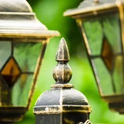 Luminaires Rustiques-hofstein Réverbère Antibes Brun doré, 2 lumières