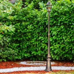 Luminaires Rustiques-hofstein Réverbère Antibes Brun doré, 1 lumière