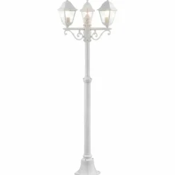 Luminaires Rustiques-Luminaires Brilliant Réverbère Brilliant Nissie Blanc, 3 lumières