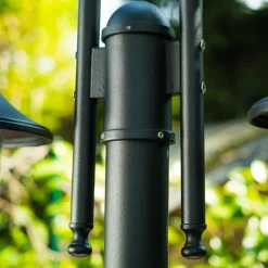 Luminaires Rustiques-hofstein Réverbère Elgin Noir, 2 lumières