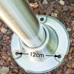 hofstein Réverbère Elima Acier inoxydable, Transparent, 3 lumières