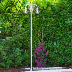 hofstein Réverbère Elima Acier inoxydable, Transparent, 3 lumières