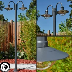 Luminaires Rustiques-hofstein Réverbère Elima Anthracite, 2 lumières