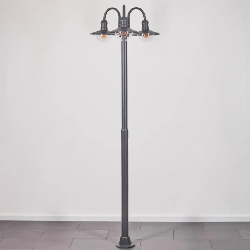 hofstein Réverbère Elima Anthracite, 3 lumières