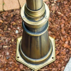 Luminaires Rustiques-hofstein Réverbère Hong Kong bronze Transparent, 3 lumières