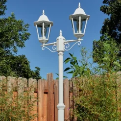 hofstein Réverbère Hongkong Blanc, 2 lumières