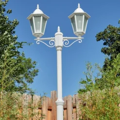 hofstein Réverbère Hongkong Blanc, 2 lumières