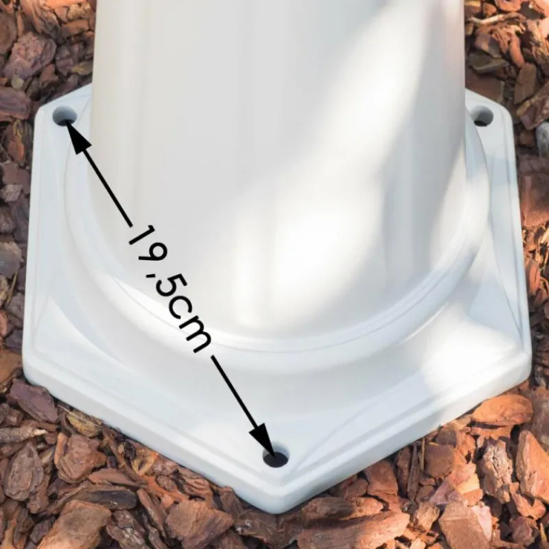 Luminaires Rustiques-hofstein Réverbère Hongkong Blanc, 3 lumières