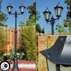 hofstein Réverbère Hongkong Noir, 2 lumières