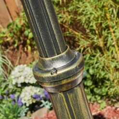 Luminaires Rustiques-hofstein Réverbère Hongkong Or, Noir, 2 lumières