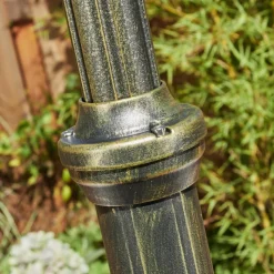 Luminaires Rustiques-hofstein Réverbère Hongkong Or, Noir, 2 lumières