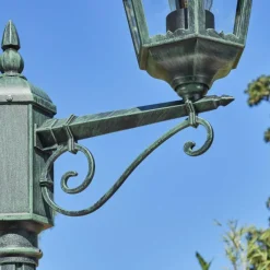 Luminaires Rustiques-hofstein Réverbère Hongkong Vert, Noir, 2 lumières