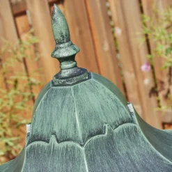 Luminaires Rustiques-hofstein Réverbère Hongkong Vert, Noir, 2 lumières