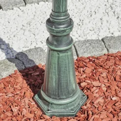 Luminaires Rustiques-hofstein Réverbère Hongkong Vert, Noir, 2 lumières