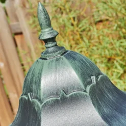 Luminaires Rustiques-hofstein Réverbère Hongkong Vert, Noir, 3 lumières