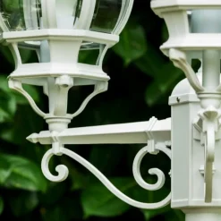 Luminaires Rustiques-hofstein Réverbère Kobe Blanc, 3 lumières