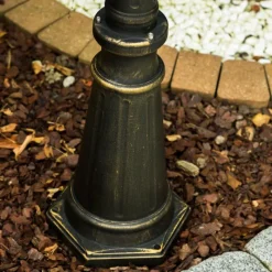 Luminaires Rustiques-hofstein Réverbère Kobe Brun doré, 3 lumières