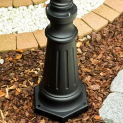 Luminaires Rustiques-hofstein Réverbère Kobe Noir, 3 lumières