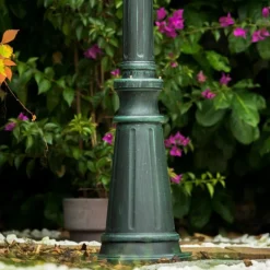 Luminaires Rustiques-hofstein Réverbère Kobe Vert, Noir, 3 lumières