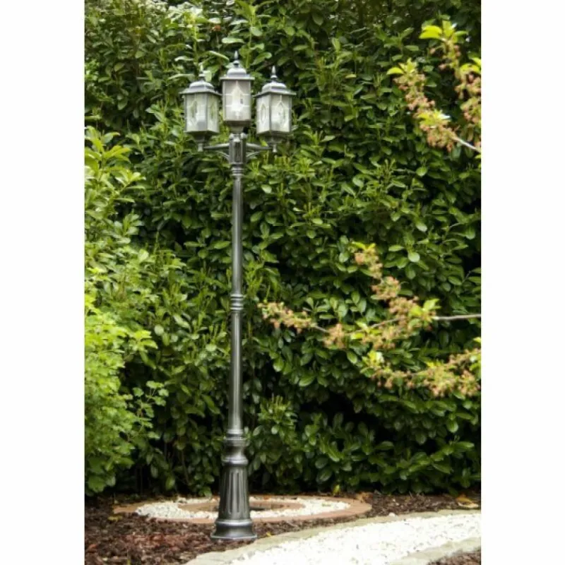 Luminaires Rustiques-Luminaires Konstsmide Réverbère Konstsmide Noir, Argenté, 3 lumières