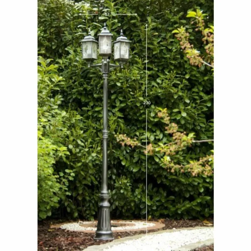 Luminaires Rustiques-Luminaires Konstsmide Réverbère Konstsmide Noir, Argenté, 3 lumières