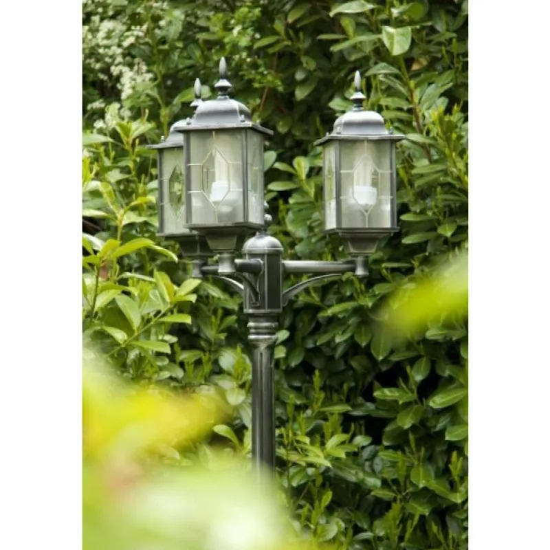 Luminaires Rustiques-Luminaires Konstsmide Réverbère Konstsmide Noir, Argenté, 3 lumières