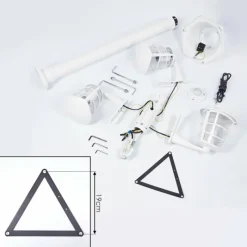 hofstein Réverbère Lalwori Blanc, 3 lumières