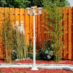 hofstein Réverbère Lalwori Blanc, 3 lumières