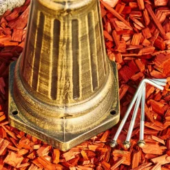 Lampes Dorées-hofstein Réverbère Langsele Brun doré, 3 lumières