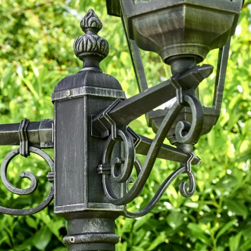 Luminaires Rustiques-hofstein Réverbère Lignac Noir, 3 lumières