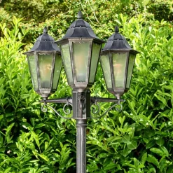 Luminaires Rustiques-hofstein Réverbère Lignac Noir, 3 lumières