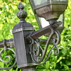 Luminaires Rustiques-hofstein Réverbère Lignac Noir, 3 lumières