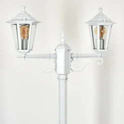 Luminaires Rustiques-hofstein Réverbère Loria Blanc, 2 lumières