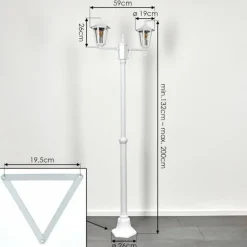 Luminaires Rustiques-hofstein Réverbère Loria Blanc, 2 lumières